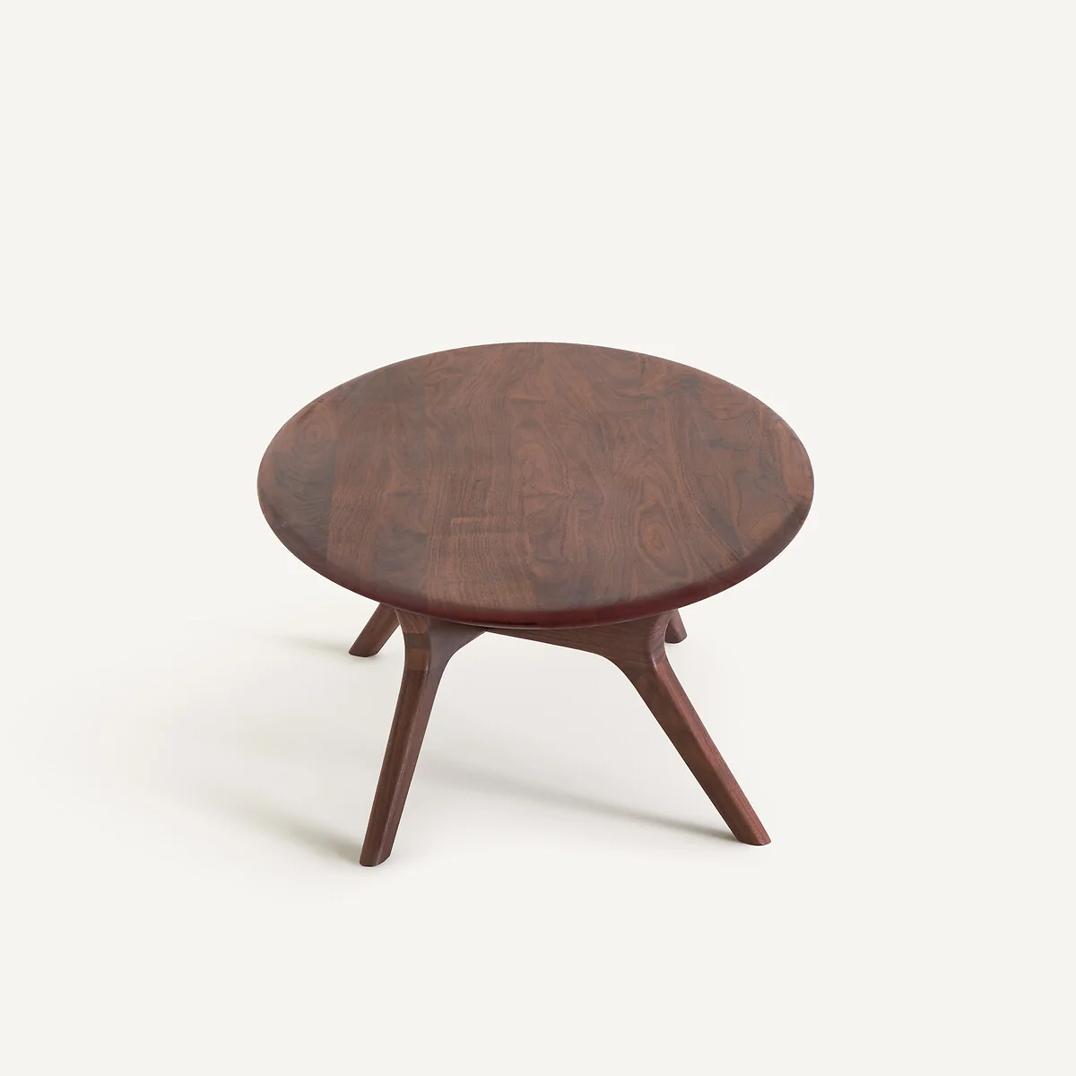 Maricielo Solid Walnut Ellipse Coffee Table – image 4