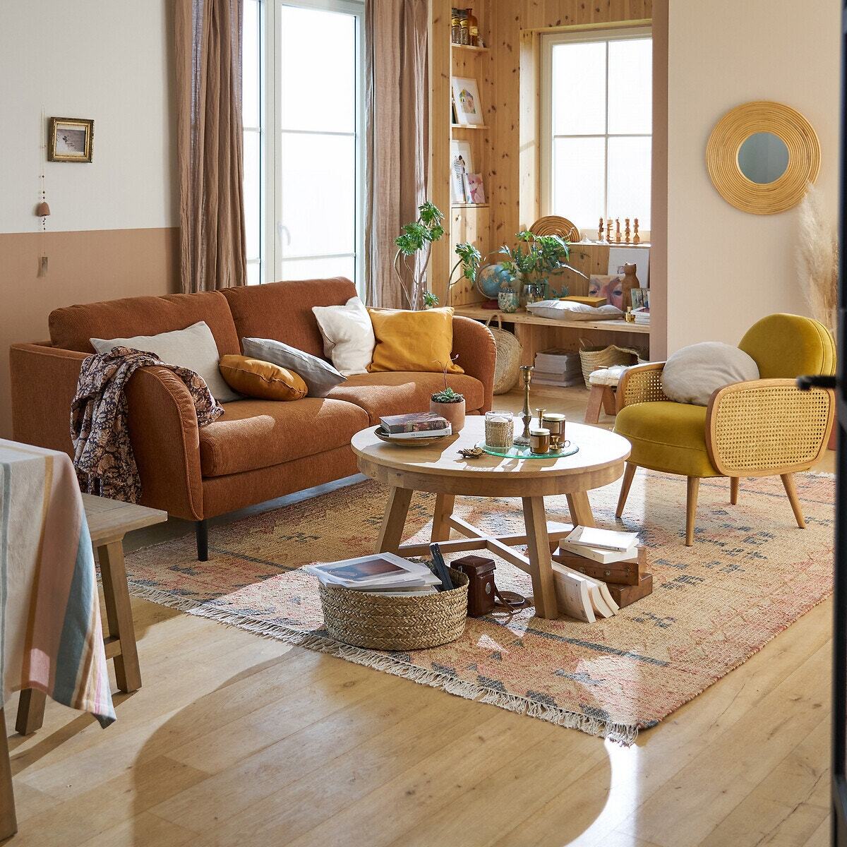 Zebarn Round Solid Oak Coffee Table – image 5