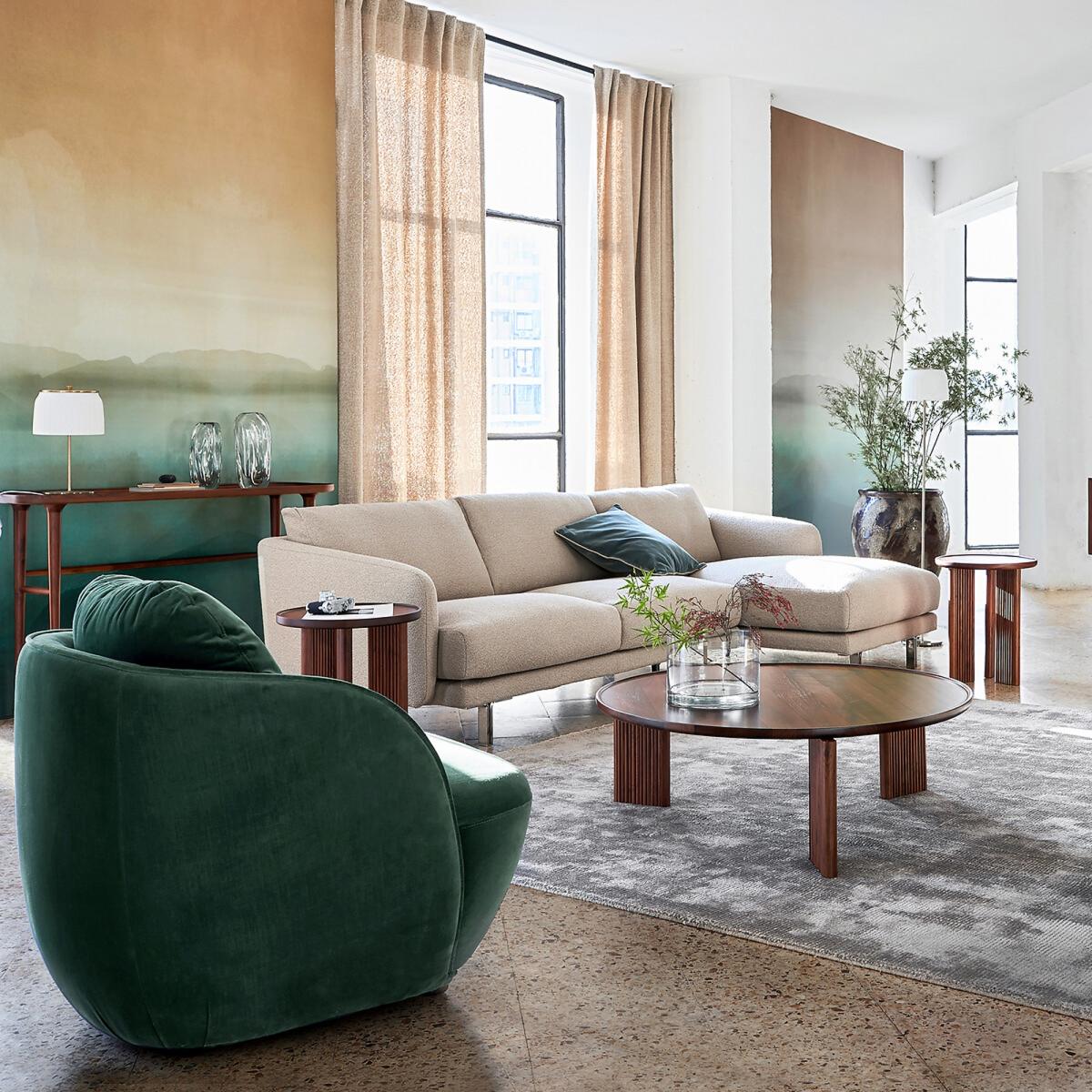 Diagil Round Walnut Coffee Table – image 6
