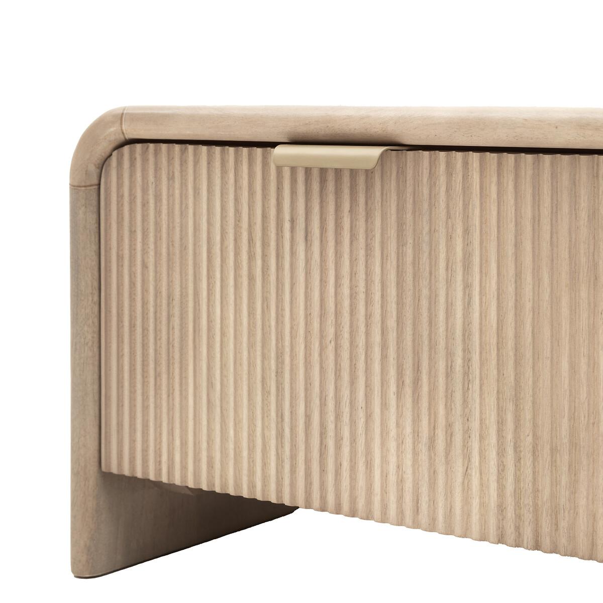 Corven Fluted Mango Wood 1 Drawer Coffee Table – image 10