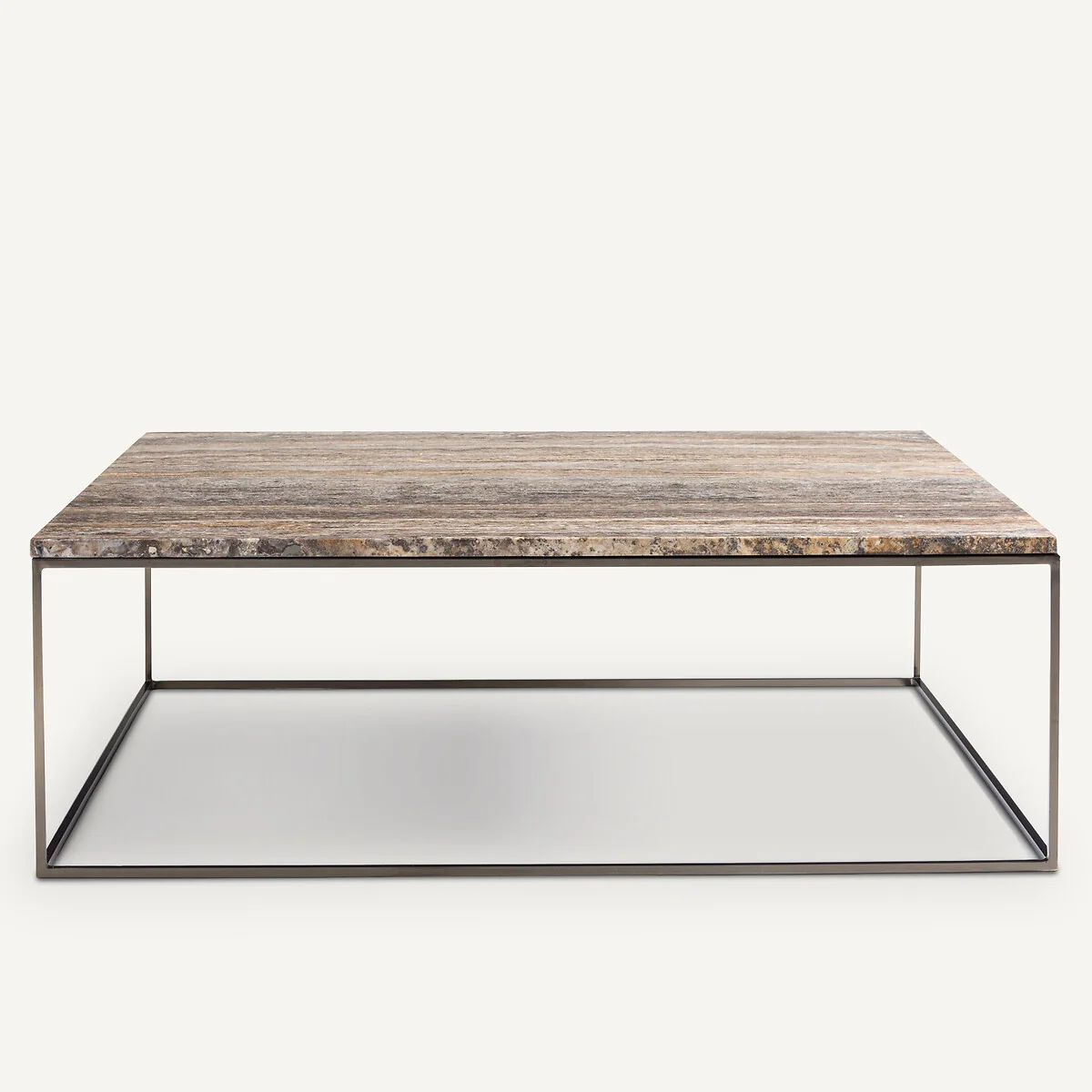 Mahaut Metal and Travertine Coffee Table – image 3