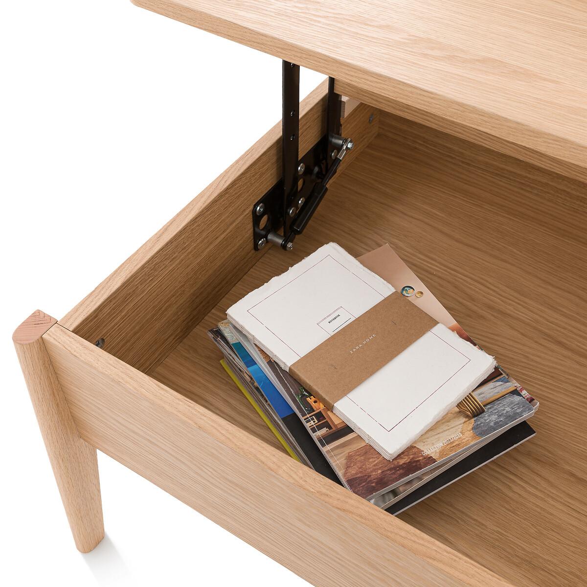 Suzon Lift-Top Oak Veneer Coffee Table – image 4