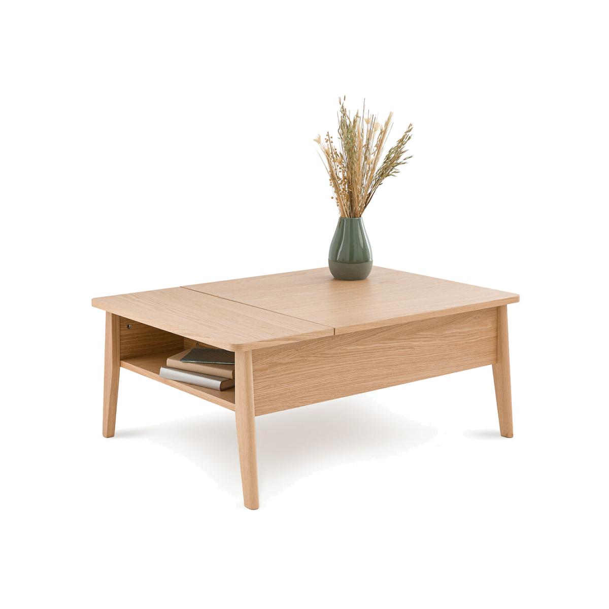 Suzon Lift-Top Oak Veneer Coffee Table – image 1