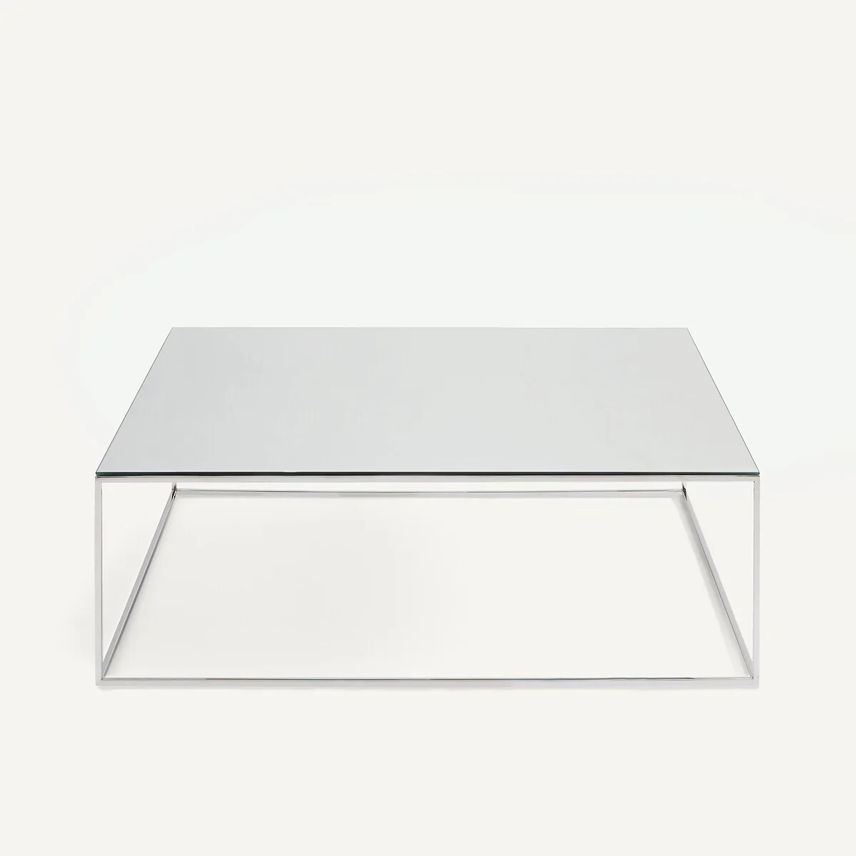 Mahaut Chromed Metal Mirrored Coffee Table – image 3