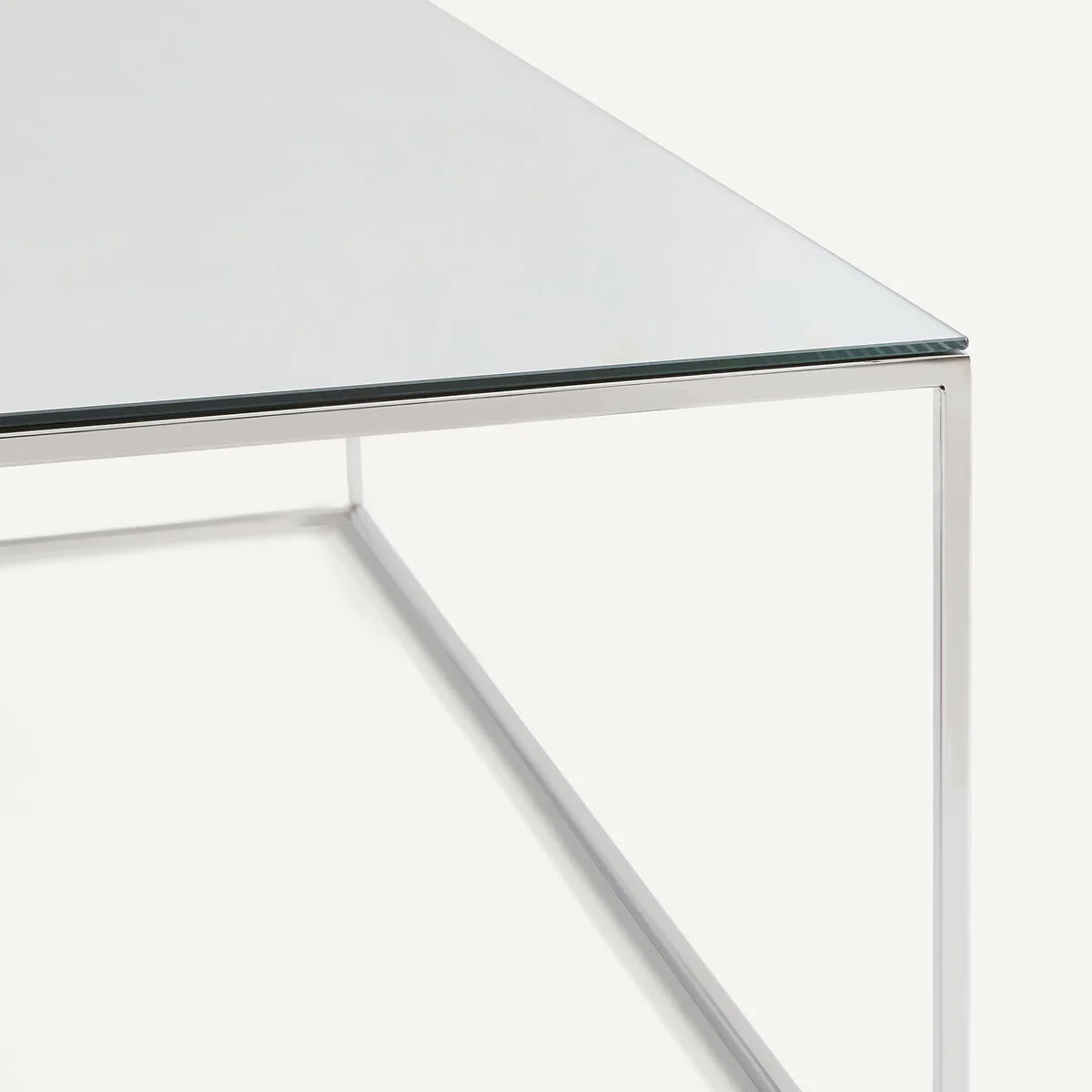 Mahaut Chromed Metal Mirrored Coffee Table – image 4