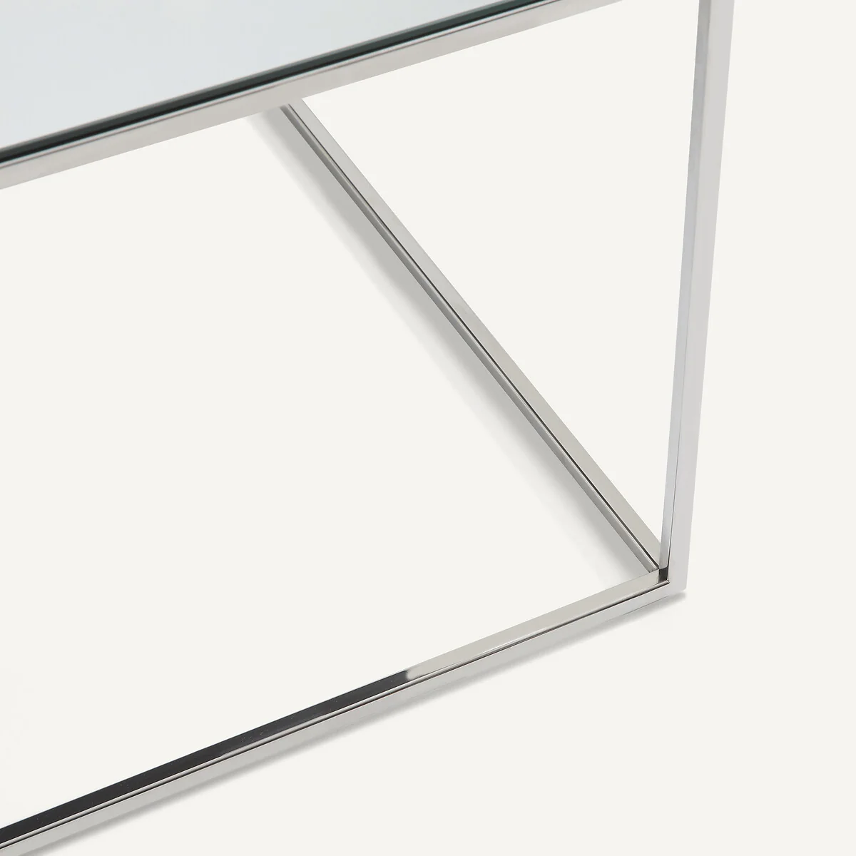 Mahaut Chromed Metal Mirrored Coffee Table – image 5