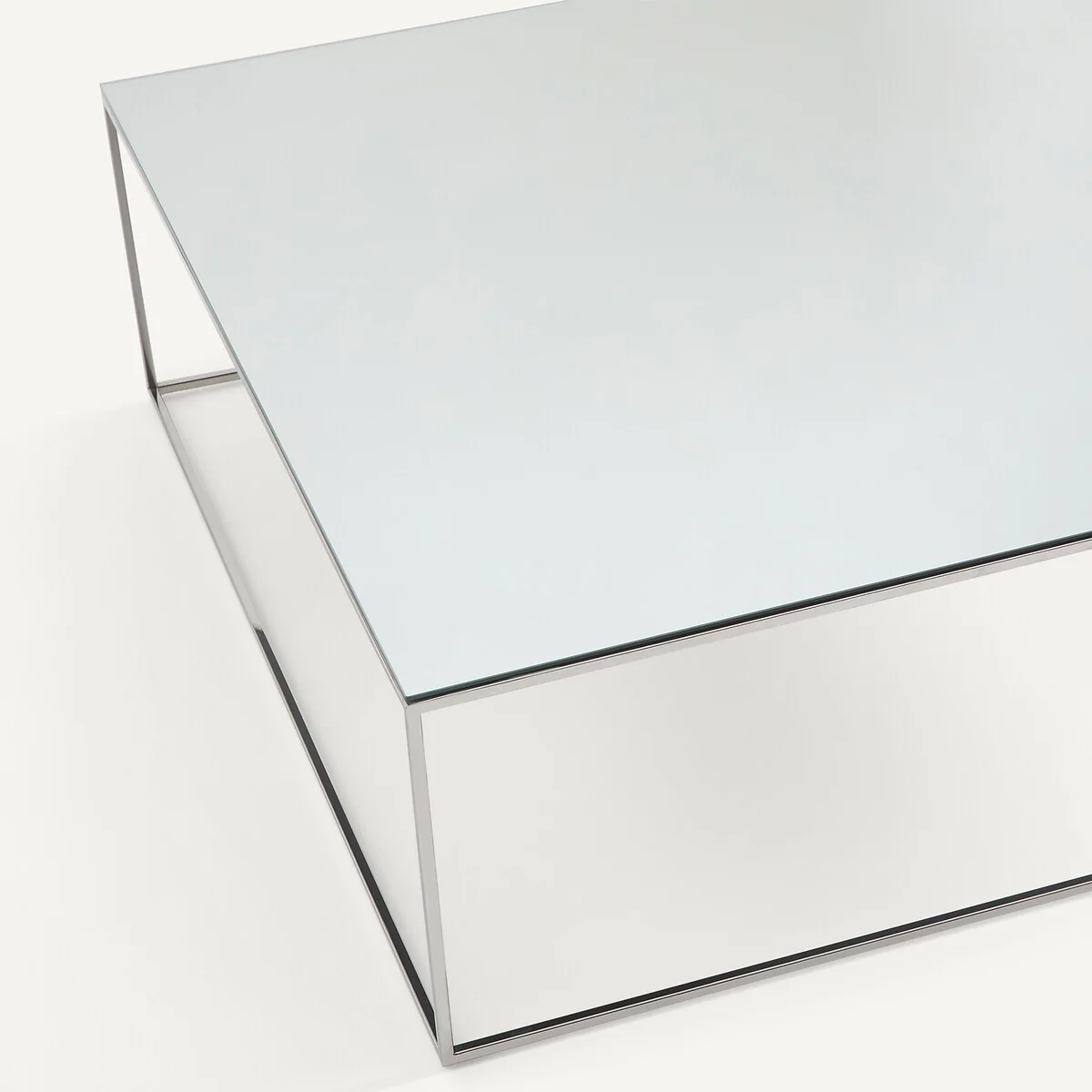 Mahaut Chromed Metal Mirrored Coffee Table – image 6