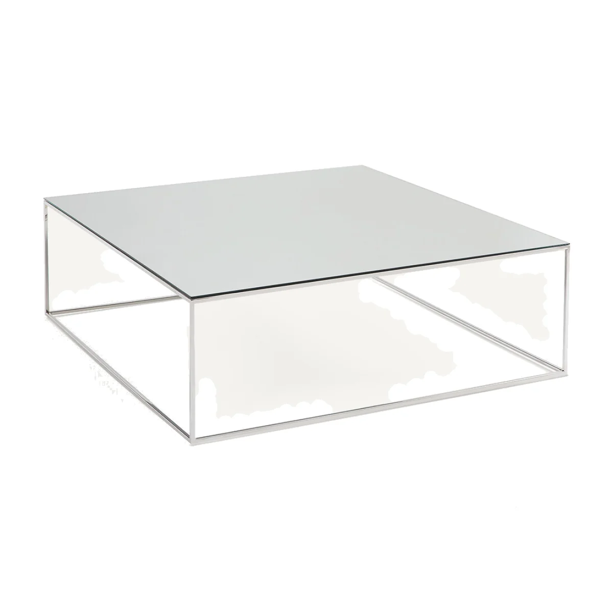Mahaut Chromed Metal Mirrored Coffee Table – image 1