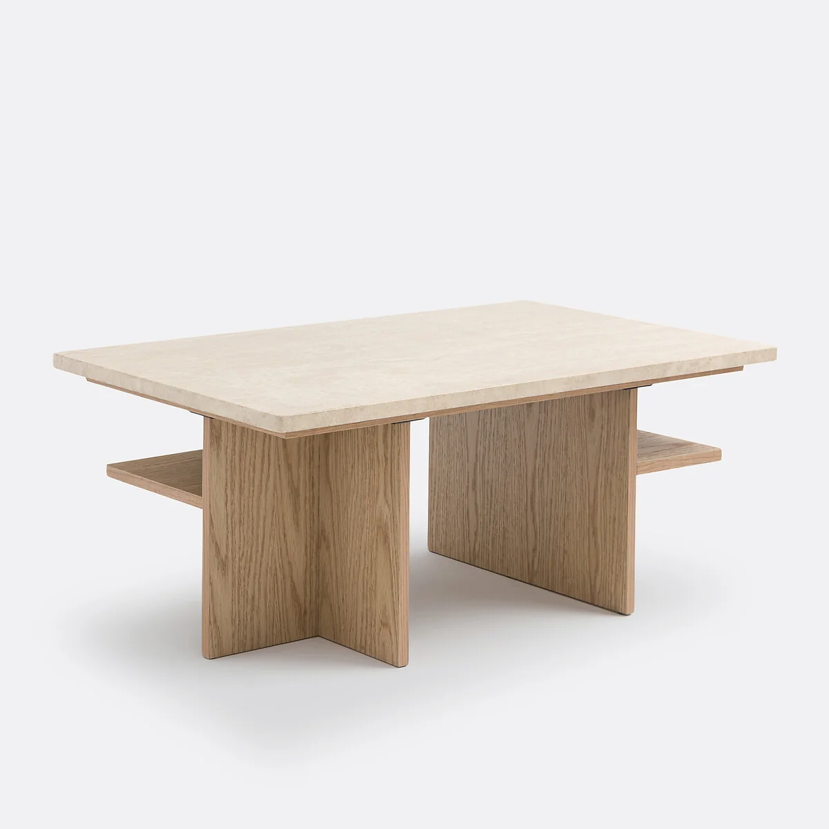 Caliste Coffee Table in Travertine, Length 100cm – image 4