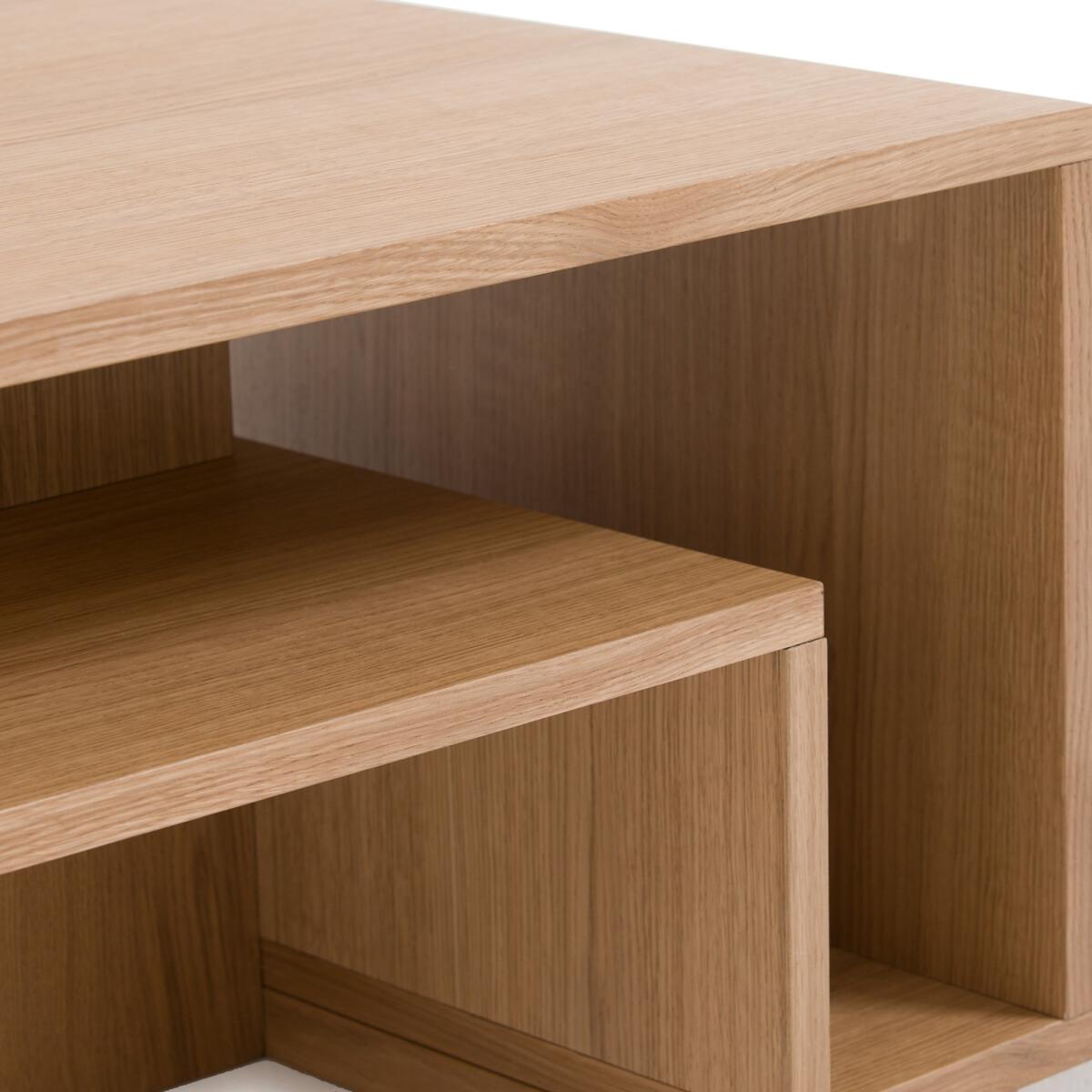 Bolda Three-Tier Oak Veneer Coffee Table – image 4