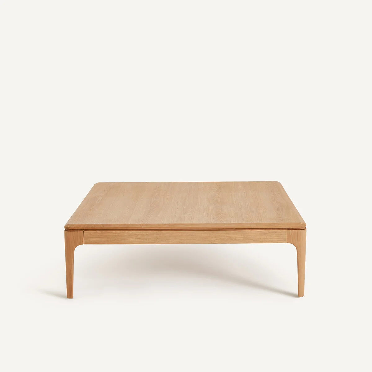 Sanara Solid Oak and Veneer Square Coffee Table with 2 Drawers – image 3