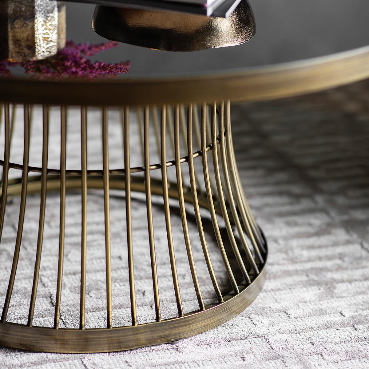 Jaipur Smoked Glass Round Coffee Table – image 2