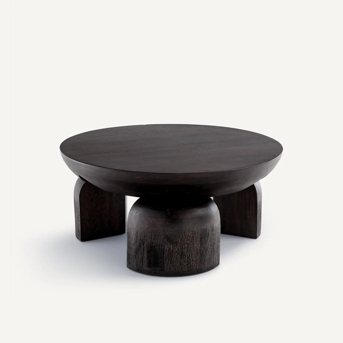 Lotus Tripod Coffee Table in Mango Wood – image 3
