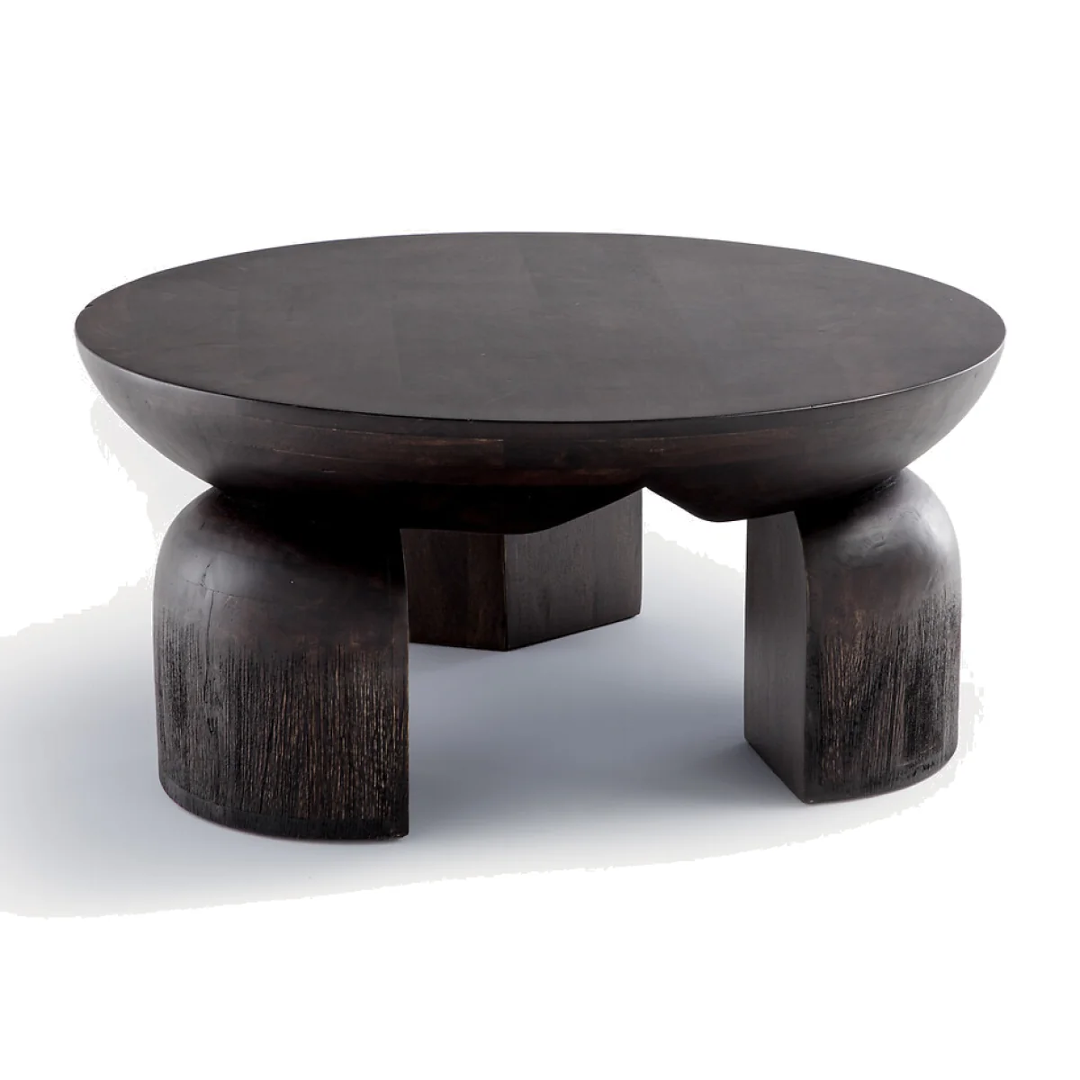Lotus Tripod Coffee Table in Mango Wood – image 1