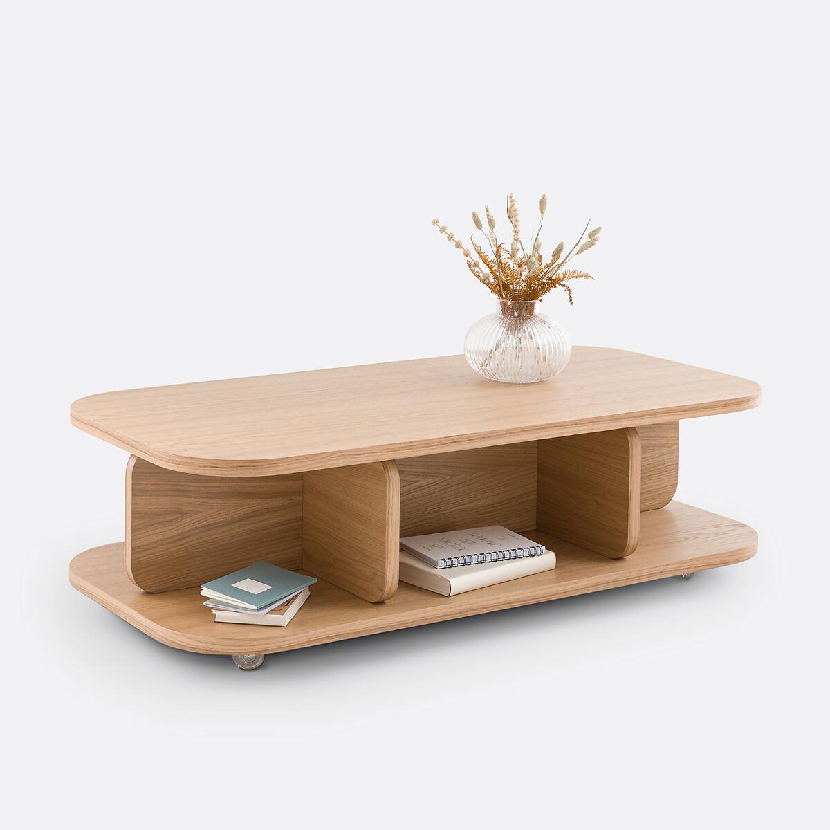 Riteni Oak Veneer Trolley Coffee Table – image 2