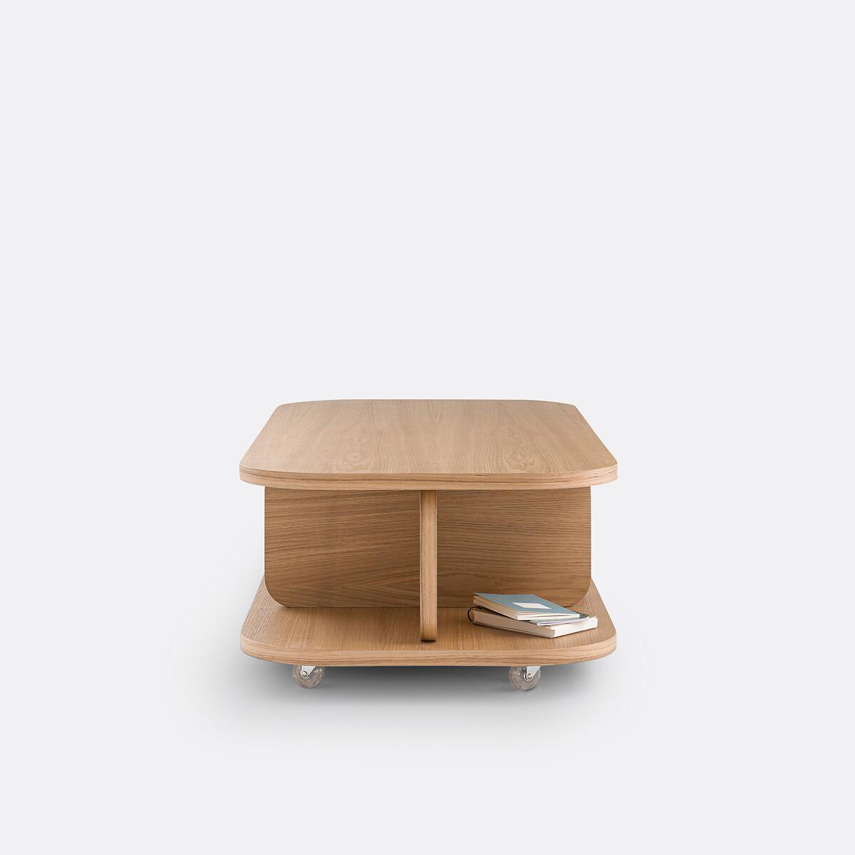 Riteni Oak Veneer Trolley Coffee Table – image 4