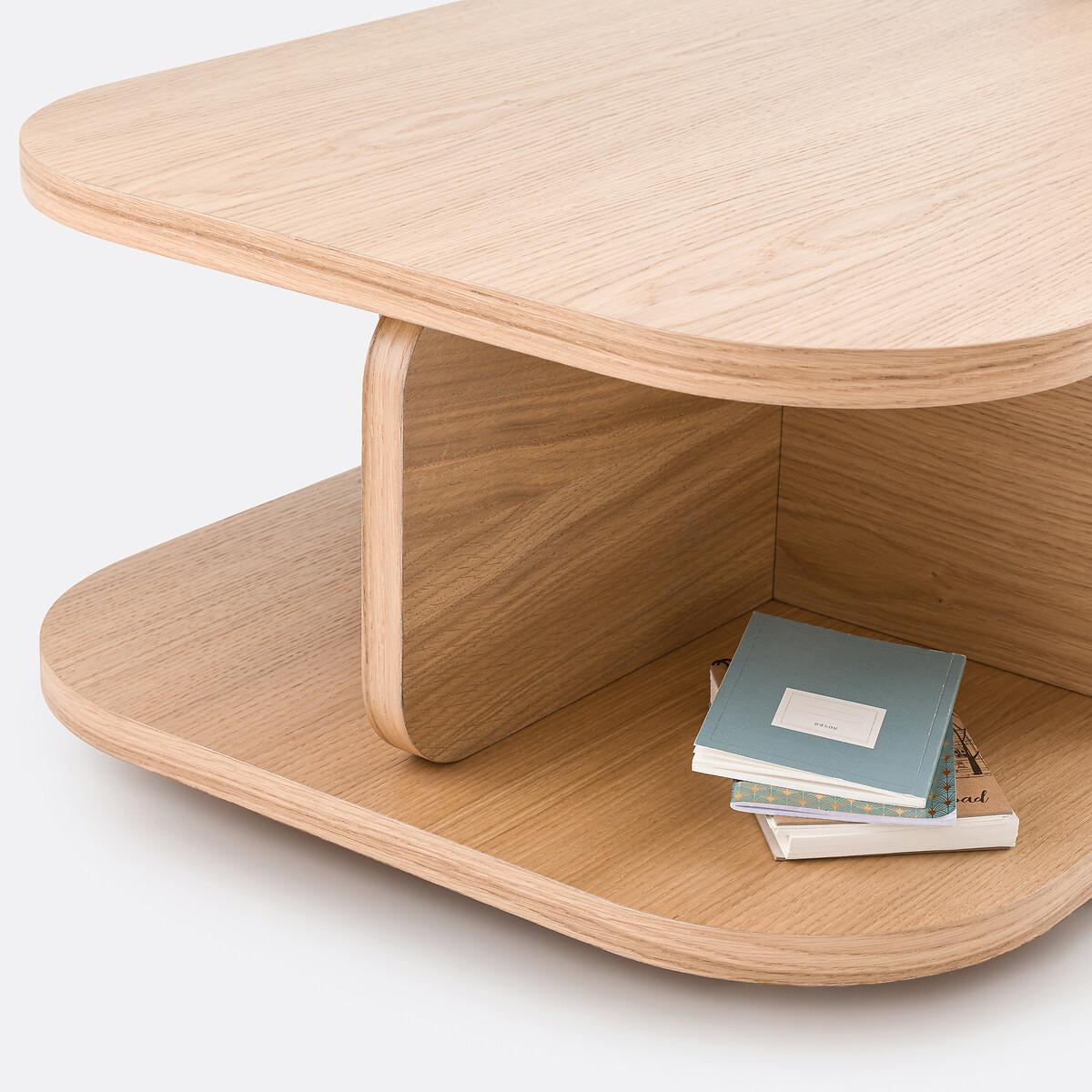 Riteni Oak Veneer Trolley Coffee Table – image 5