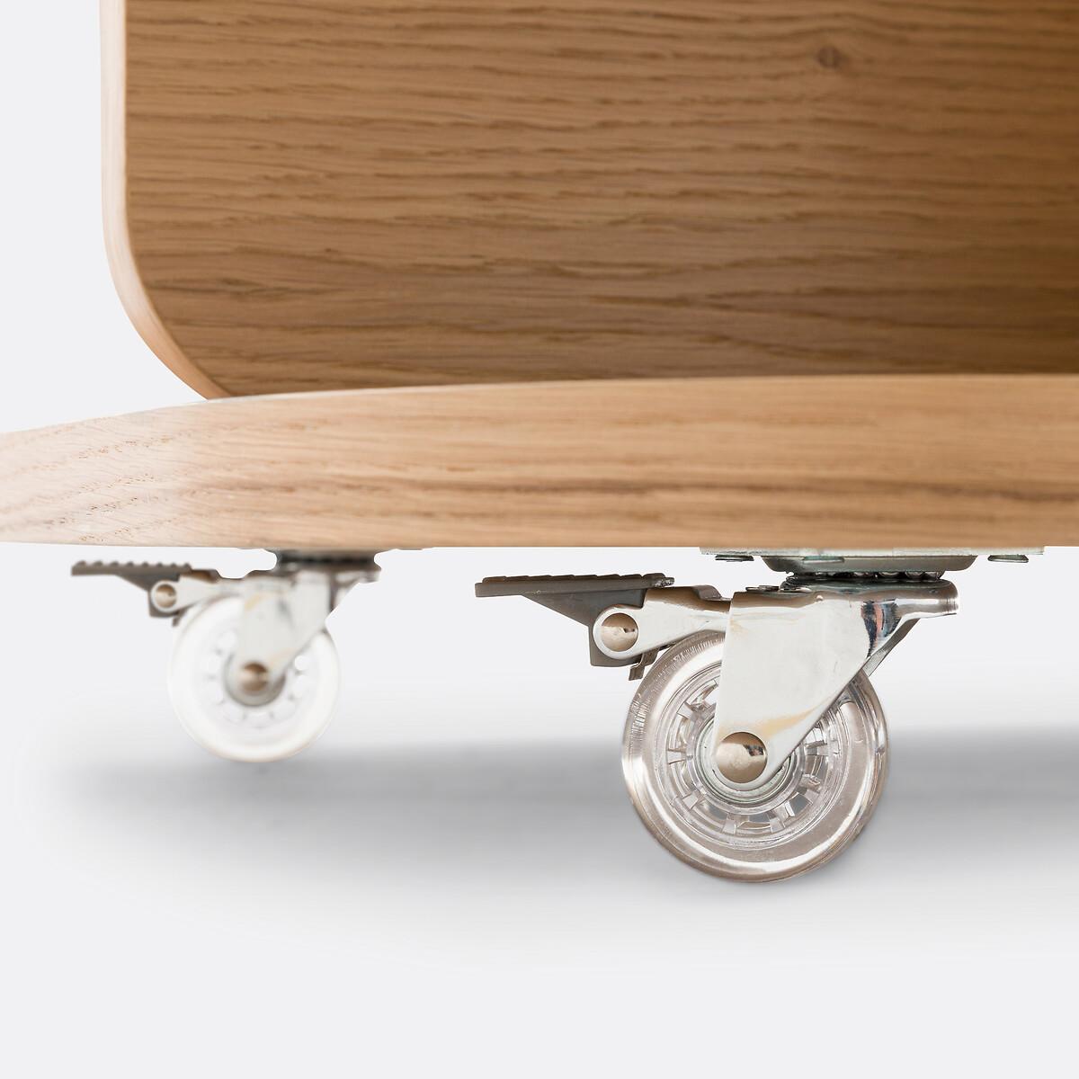 Riteni Oak Veneer Trolley Coffee Table – image 6