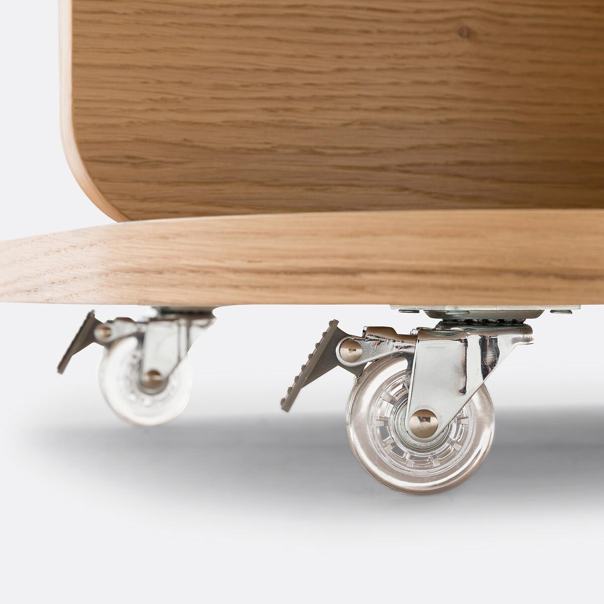 Riteni Oak Veneer Trolley Coffee Table – image 7