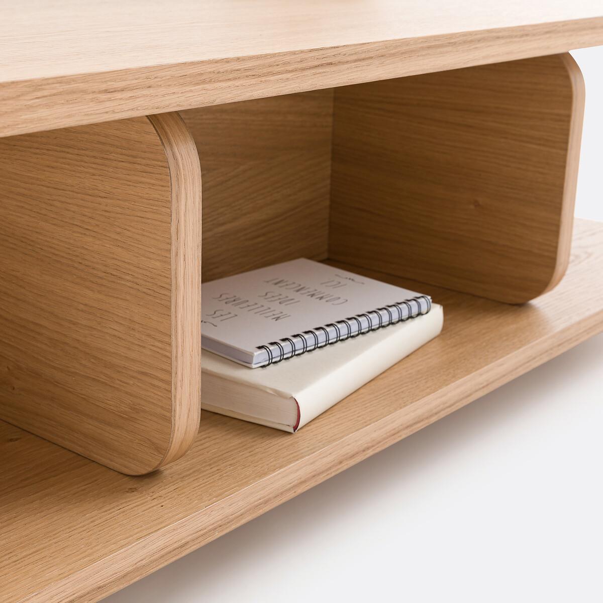 Riteni Oak Veneer Trolley Coffee Table – image 8
