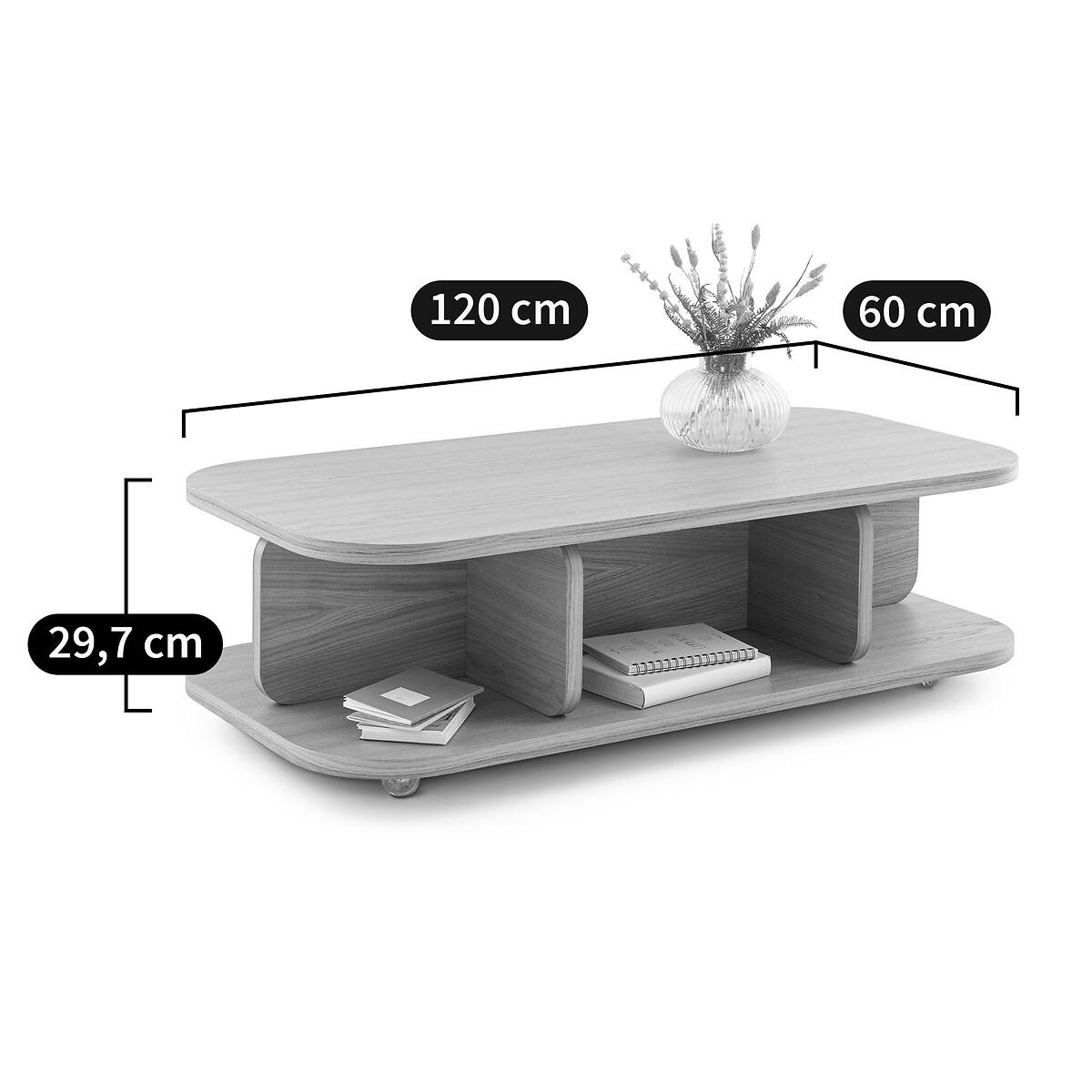 Riteni Oak Veneer Trolley Coffee Table – image 9