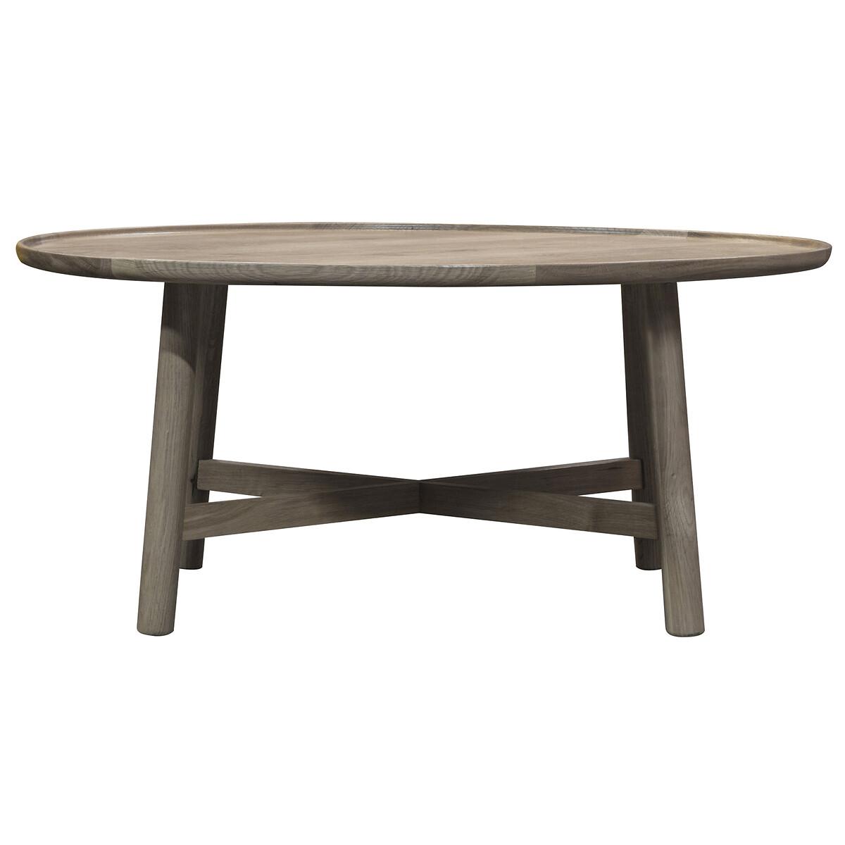 Kargil Scandi Distressed Oak Round Coffee Table – image 3