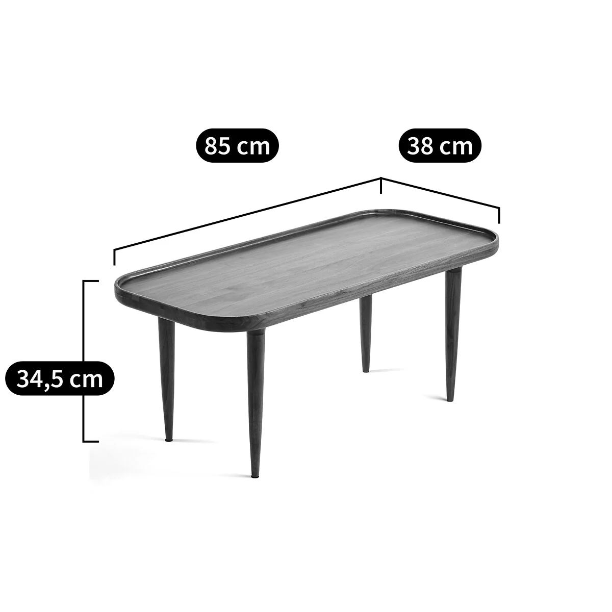 Magosia Small Solid Walnut Coffee Table – image 7