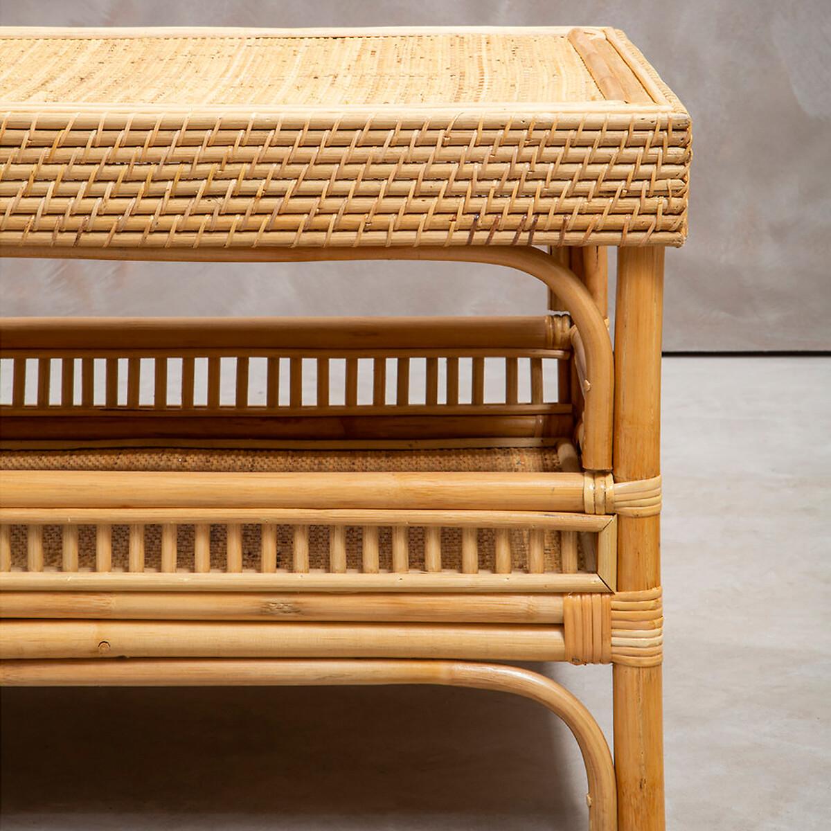 Decorative Rattan Rectangular Coffee Table – image 3