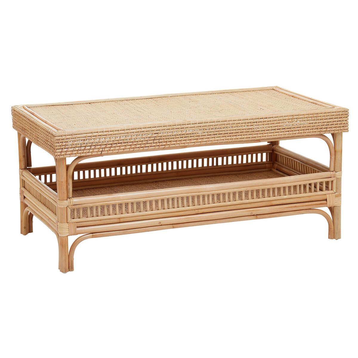 Decorative Rattan Rectangular Coffee Table – image 5