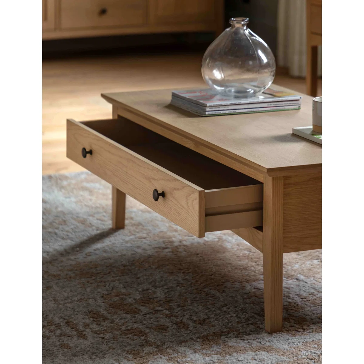 Gallery Direct Rye 1 Drawer Coffee Table Natural – image 3