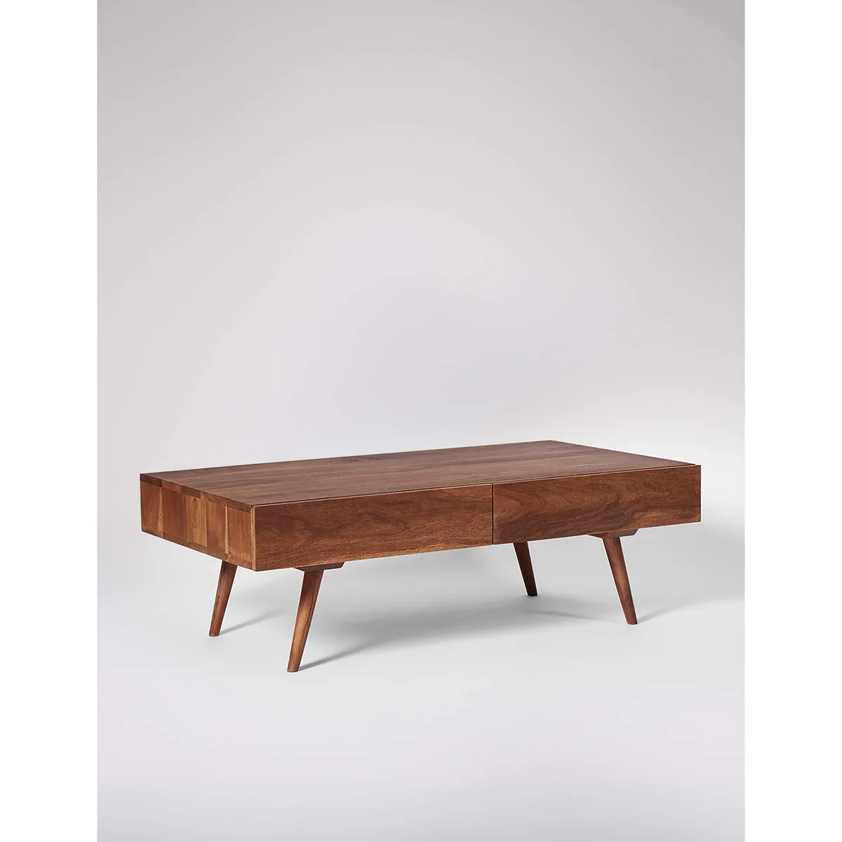 Swoon Watts Acacia Wood 2 Drawer Coffee Table Brown – image 3