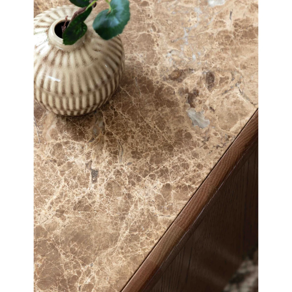 Gallery Direct Demspey Marble Top Coffee Table Brown Mix – image 4
