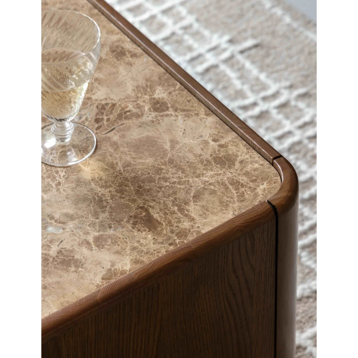 Gallery Direct Demspey Marble Top Coffee Table Brown Mix – image 5