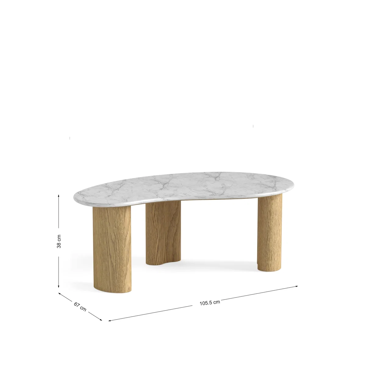 Corndell Phoenix Marble Top Coffee Table Natural – image 6