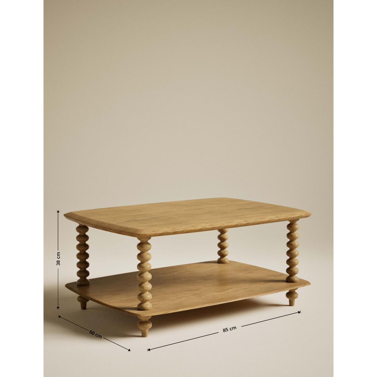 M&S Evelyn Bobbin Coffee Table Dark Honey – image 6