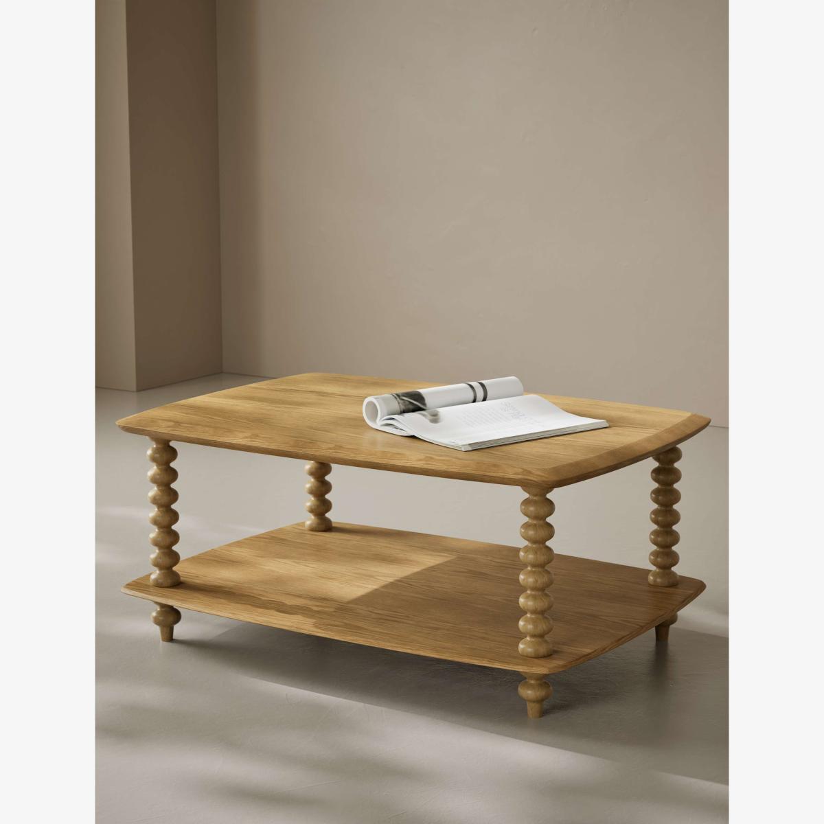 M&S Evelyn Bobbin Coffee Table Dark Honey – image 1