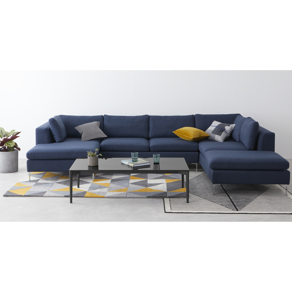 Tandil Large Rectangular Coffee Table, Grey Glass – image 2