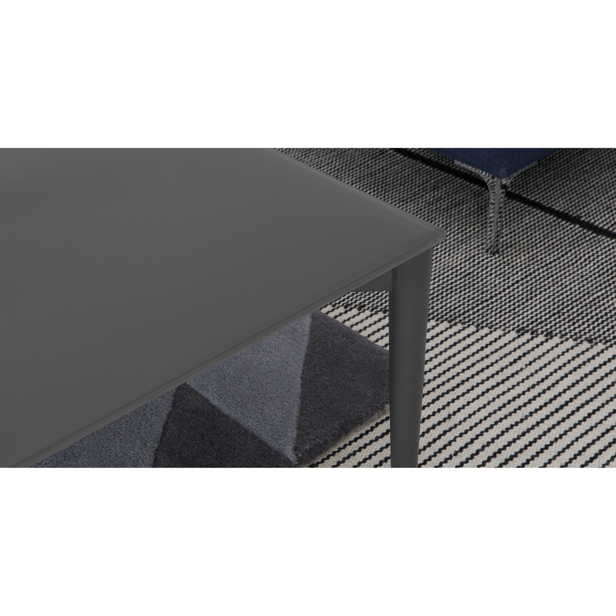 Tandil Large Rectangular Coffee Table, Grey Glass – image 5