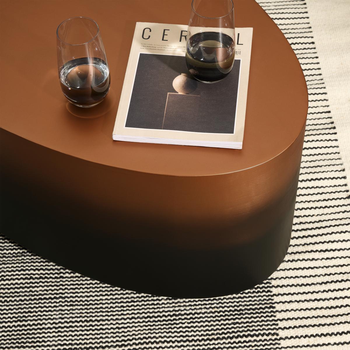 Sulta Oval Coffee Table, Copper & Black Ombre – image 11