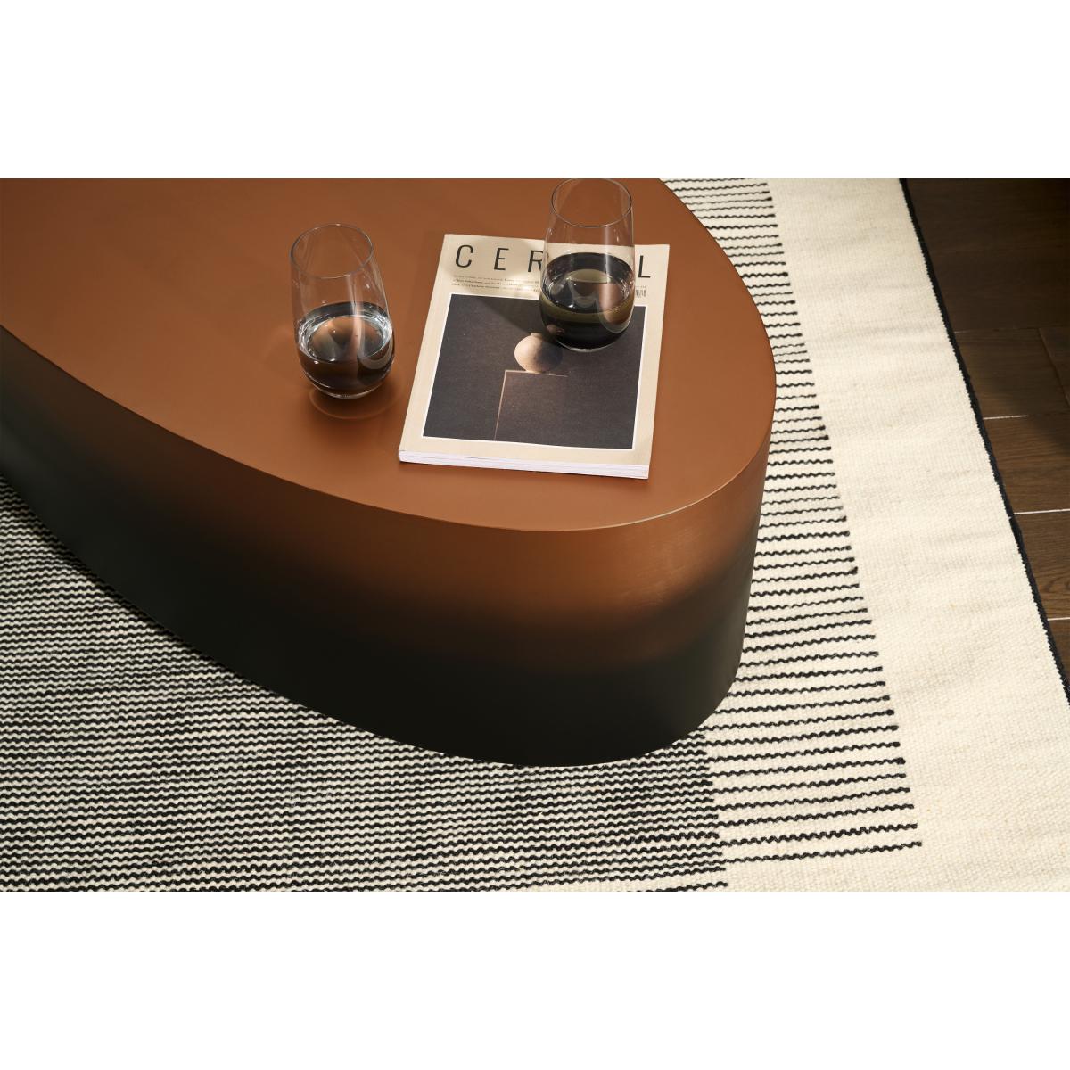 Sulta Oval Coffee Table, Copper & Black Ombre – image 5