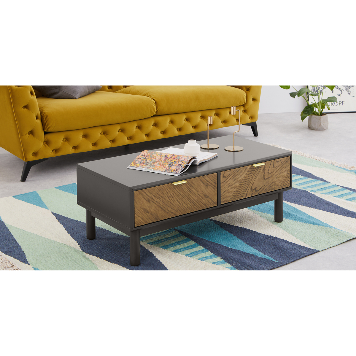Belgrave Storage Coffee Table, Dark Stained Oak – image 3