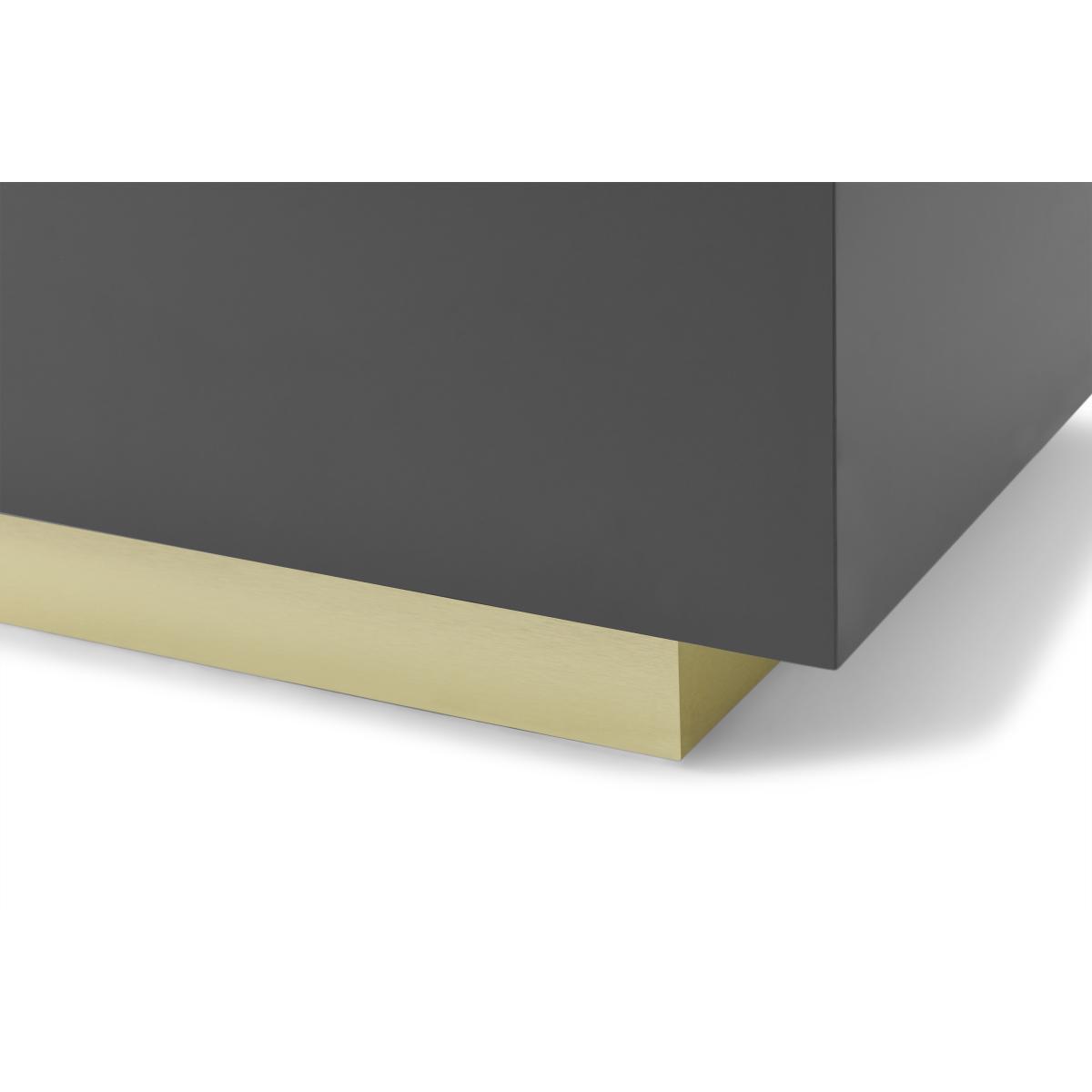 Elsdon Storage Coffee Table, Charcoal Grey & Brass – image 7