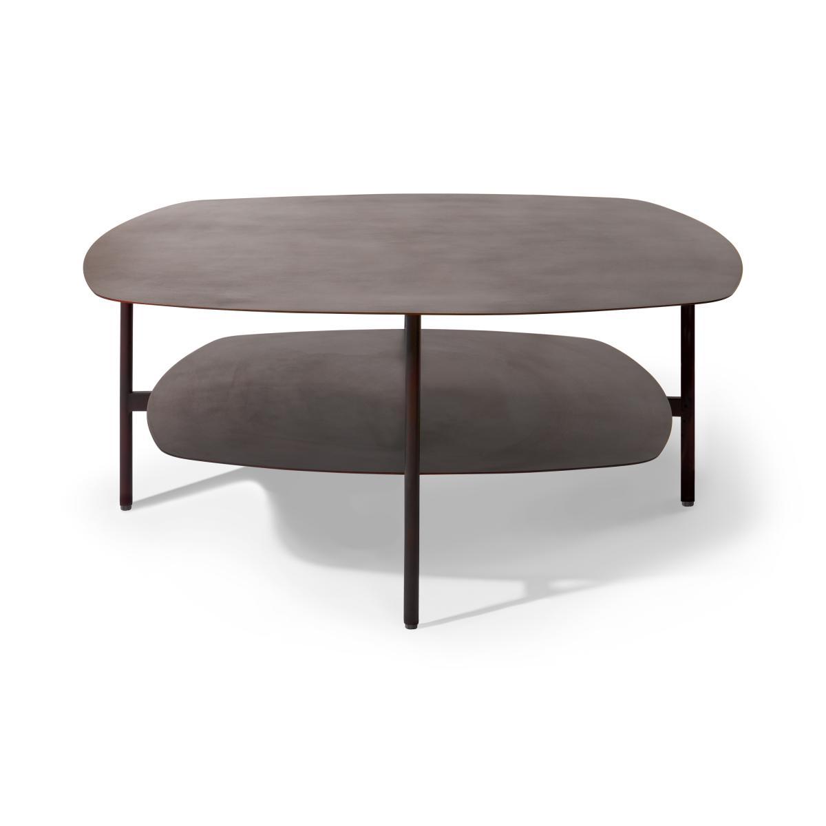 Tayen Square Coffee Table, Aged Bronze – image 2