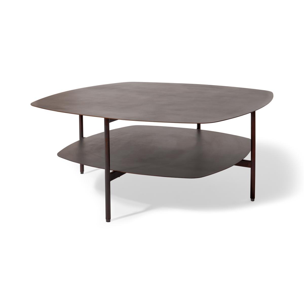 Tayen Square Coffee Table, Aged Bronze – image 3