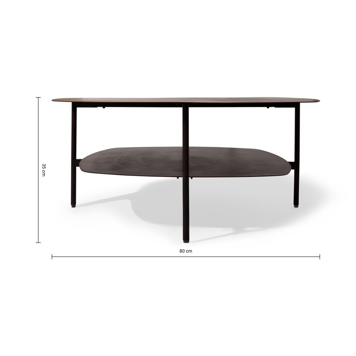 Tayen Square Coffee Table, Aged Bronze – image 9