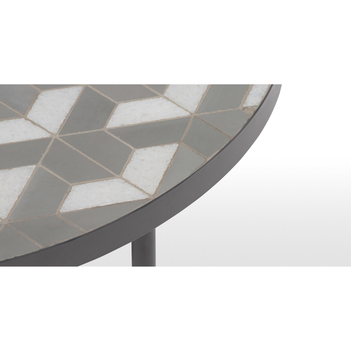 Indra Garden coffee table, grey and white marble – image 5