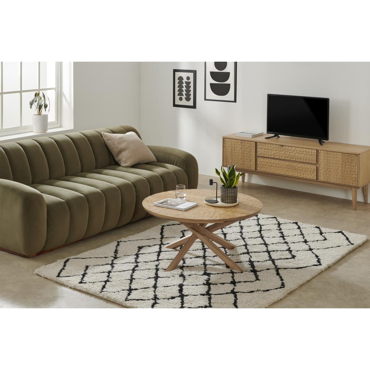 Abbon Coffee Table, Textured Oak – image 4