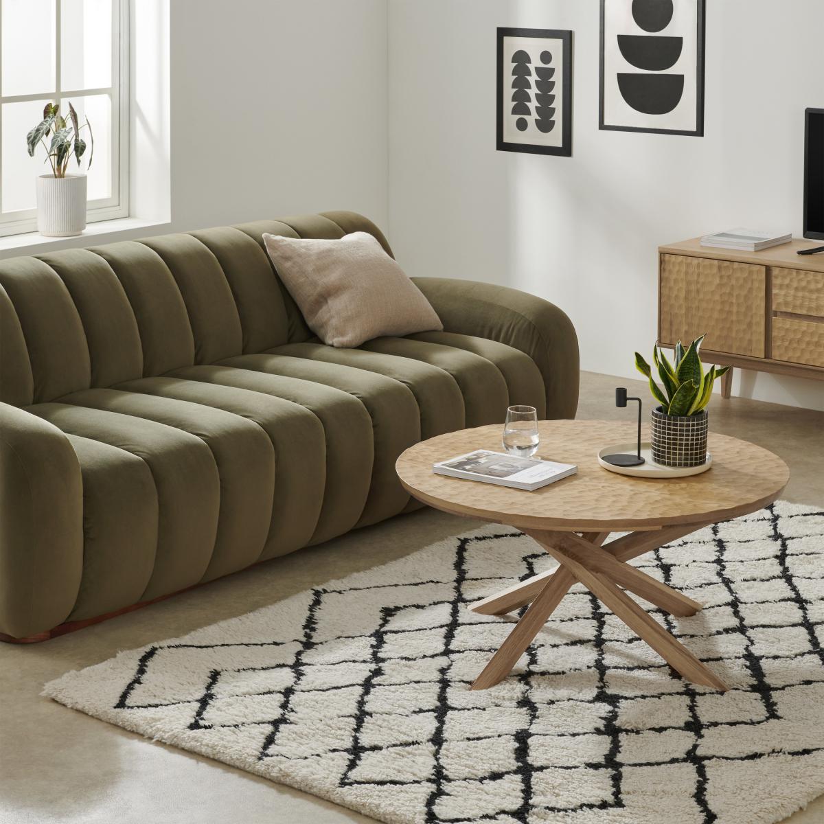 Abbon Coffee Table, Textured Oak – image 10