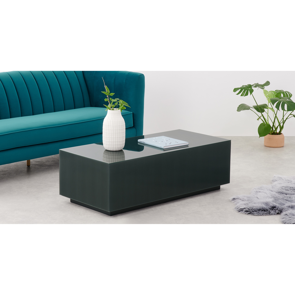 Cosmo coffee table, Grey Glass – image 3