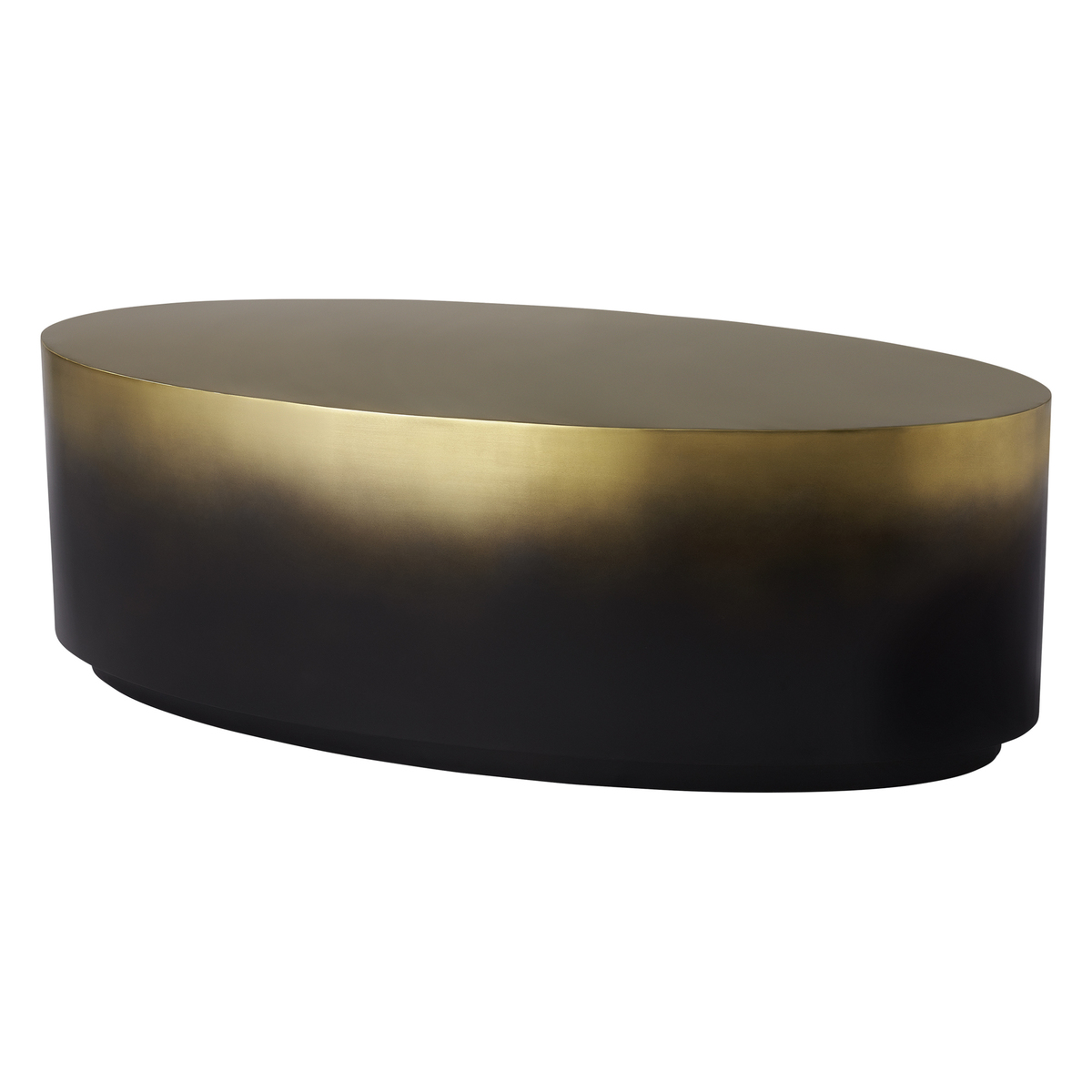 Sulta Oval Coffee Table, Brass & Black Ombre – image 1